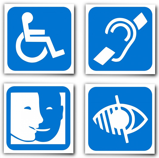 Différents types d'handicaps, tous pris en compte par nos services.